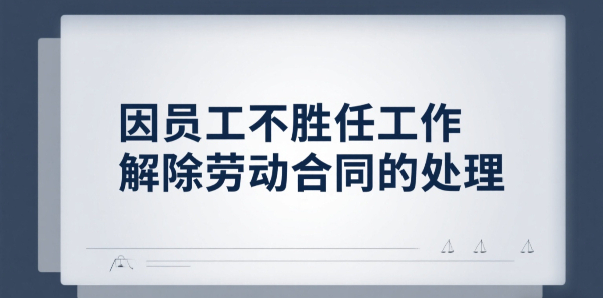 用人单位对于因不胜任工作解除劳动合同的行为如何把握处理